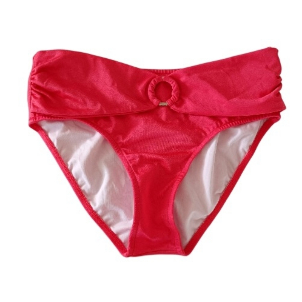 VENUS Sally Mid-Rise Bikini Bottom - Sunset Pink, size 6